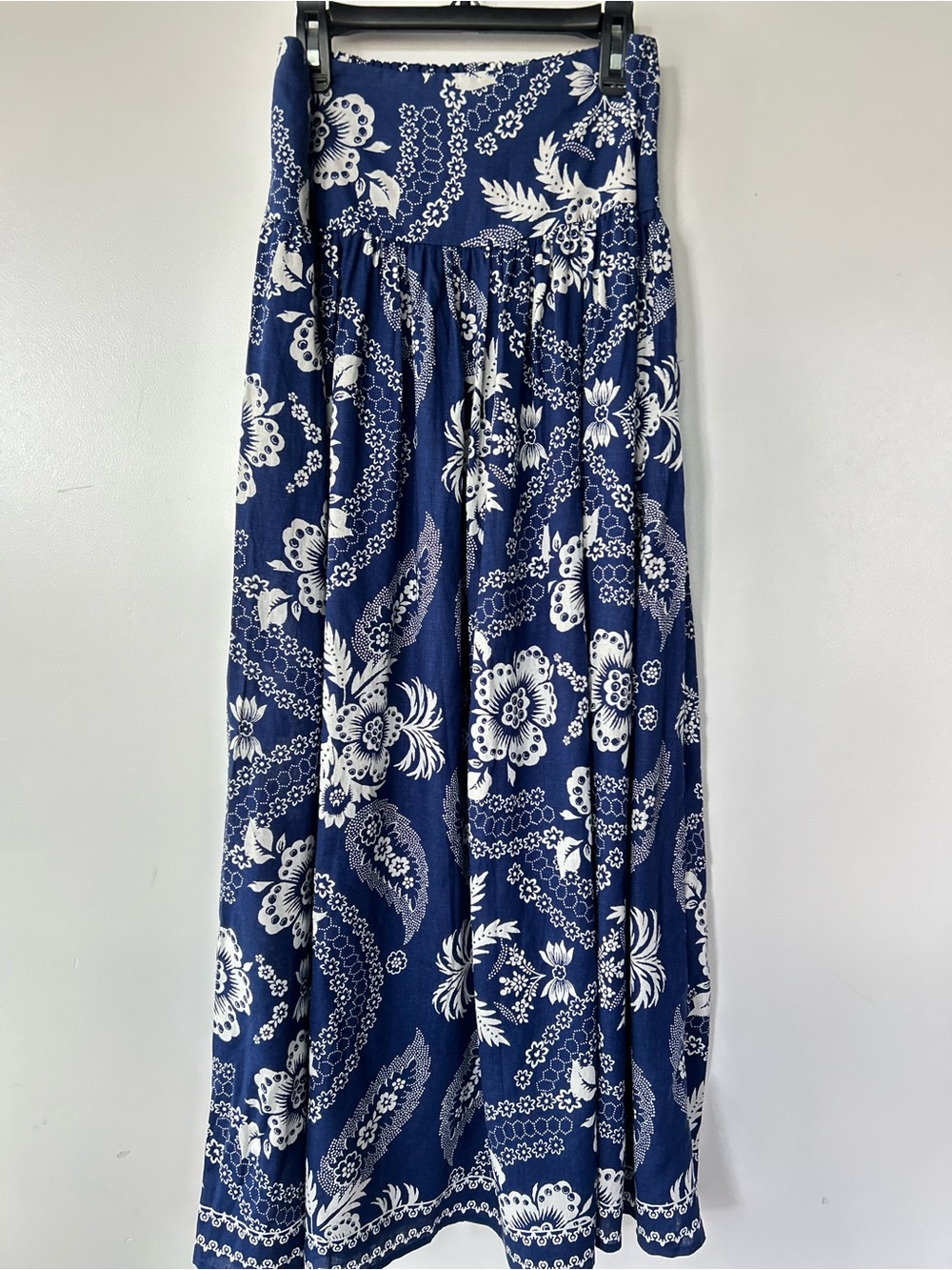 Joie Floral Blue & White Skirt Linen Blend